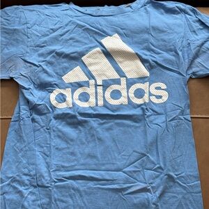 Adidas Sky Blue Tee with White Logo